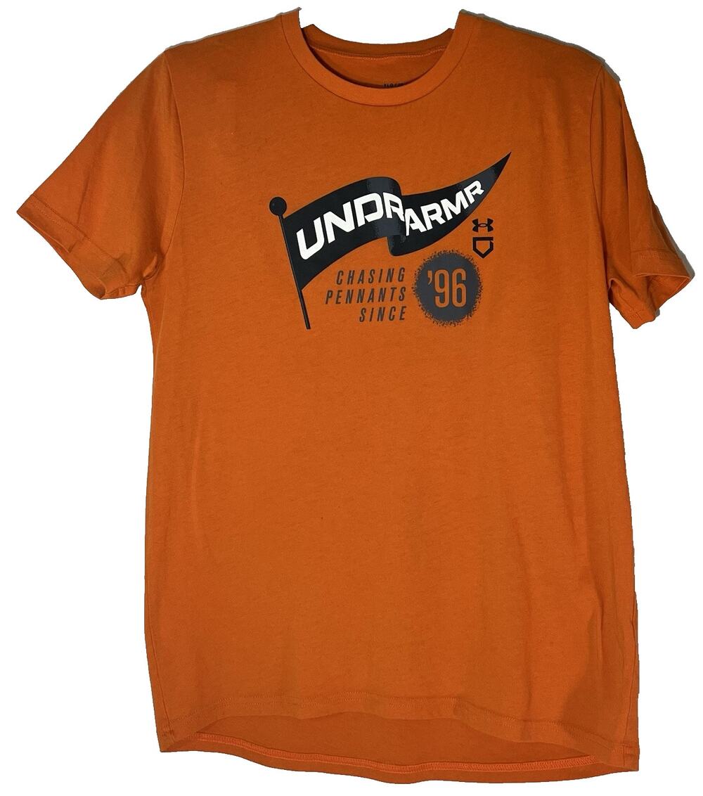 Under Armour Youth Orange Pennants Short Sleeve Graphic T Shirt YLG 14